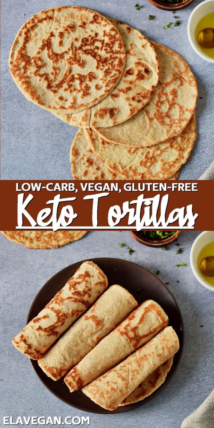 Pinterest Collage Low-Carb Vegan Gluten-Free Keto Tortillas