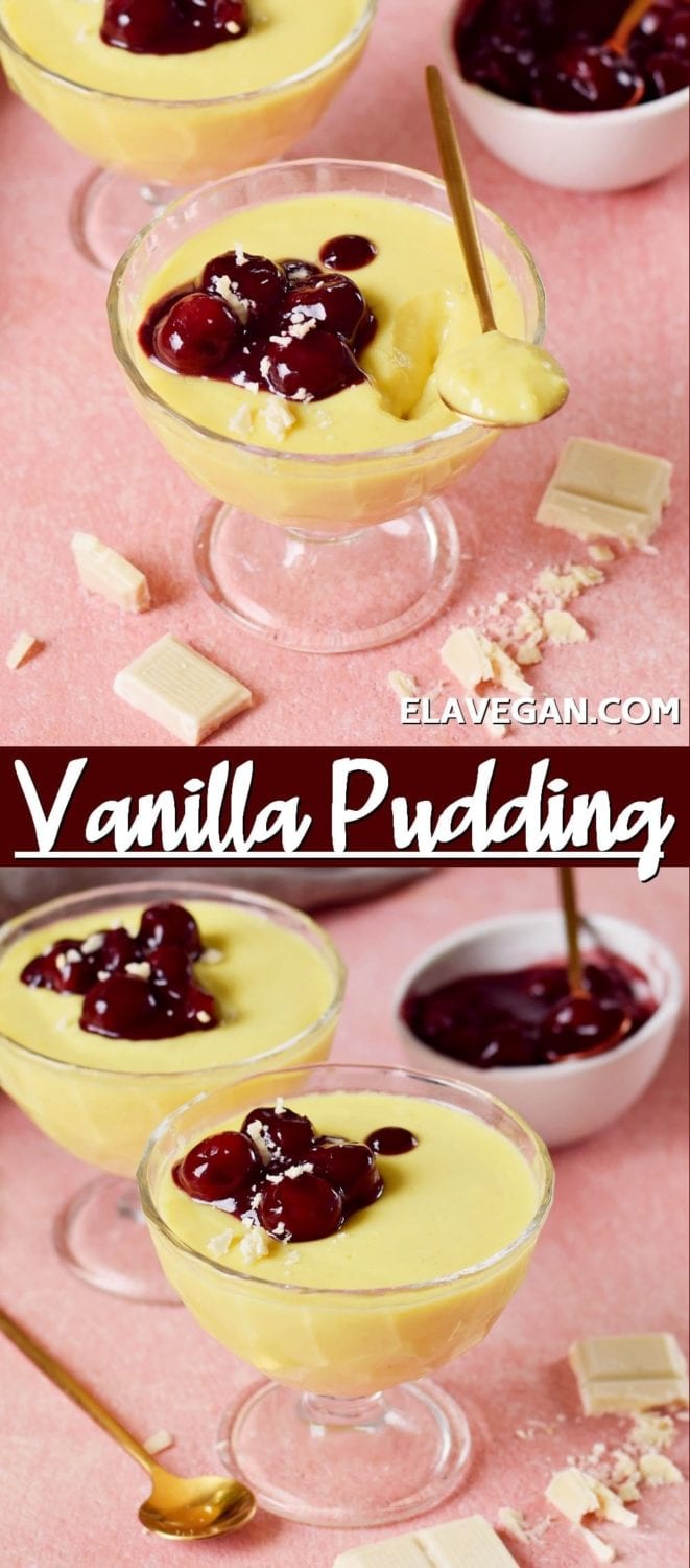 Pinterest Collage Vegan Vanilla Pudding