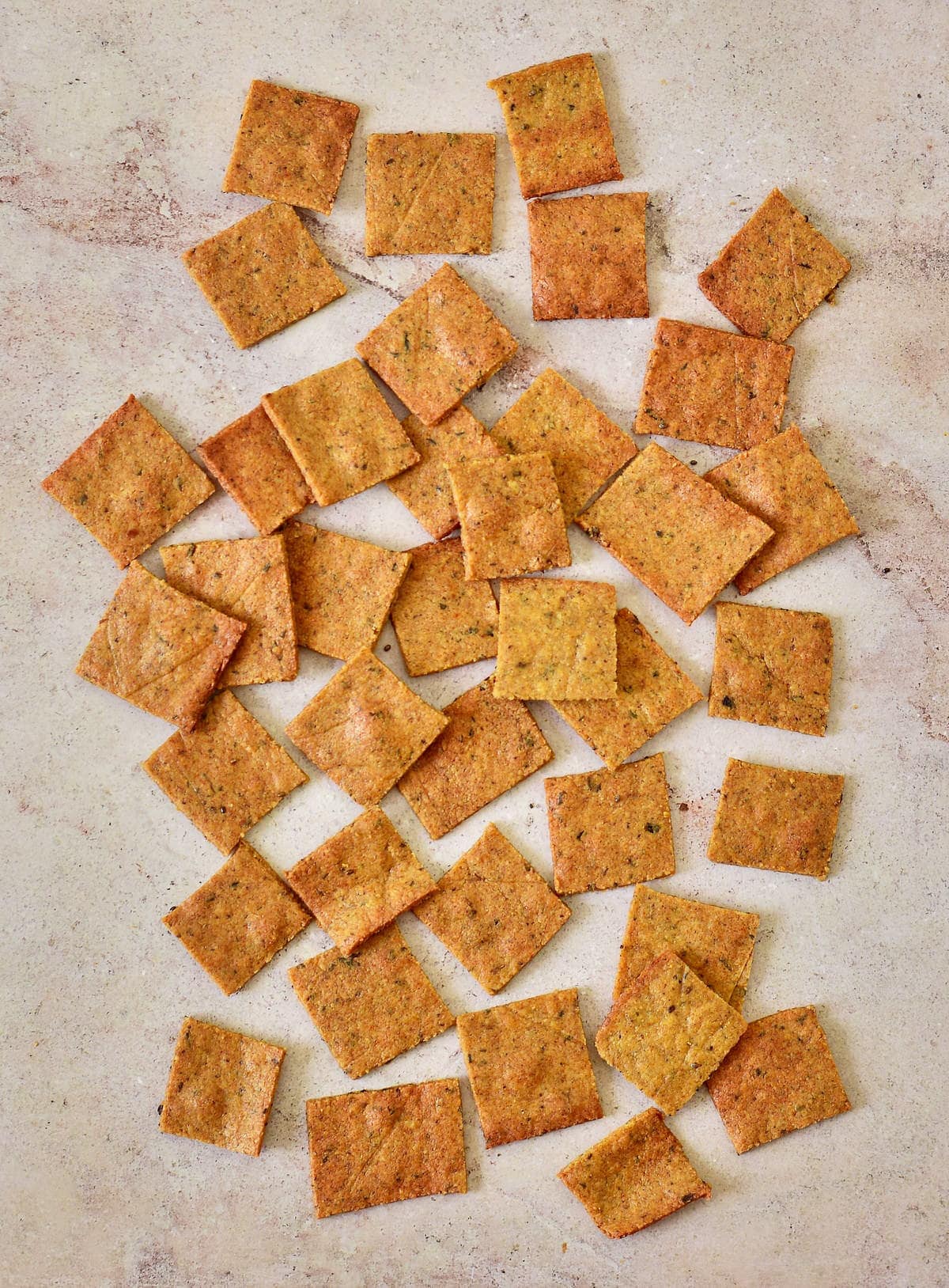 lots of homemade gluten-free keto crackers