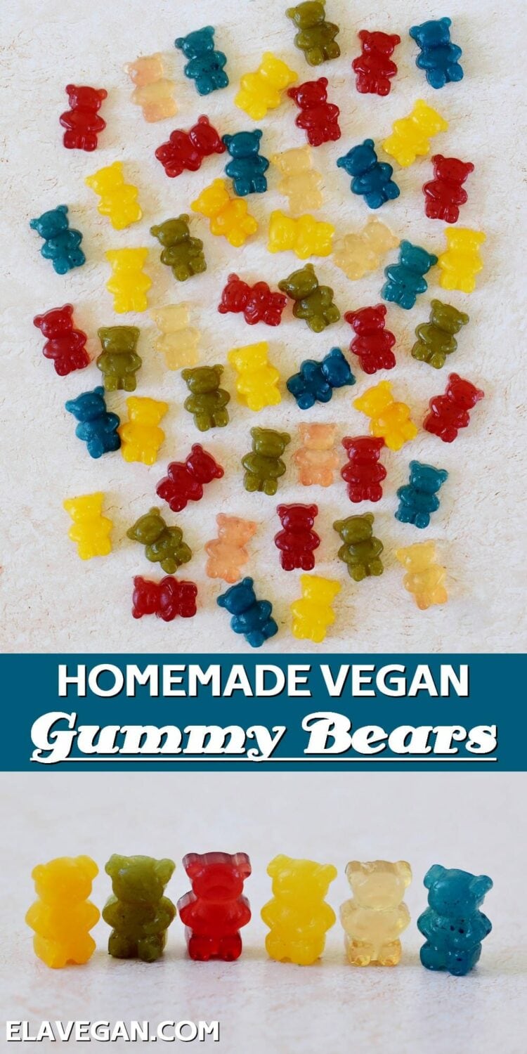 Pinterest collage homemade vegan gummy bears