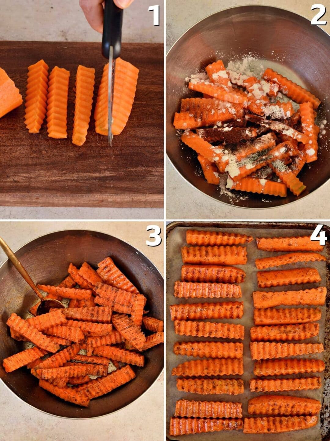 Carrot Fries Baked or Air Fried (LowCarb) Elavegan