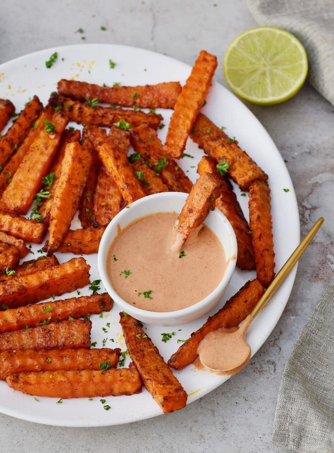 Carrot Fries Baked or Air Fried (LowCarb) Elavegan