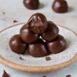 keto chocolate truffles on plate