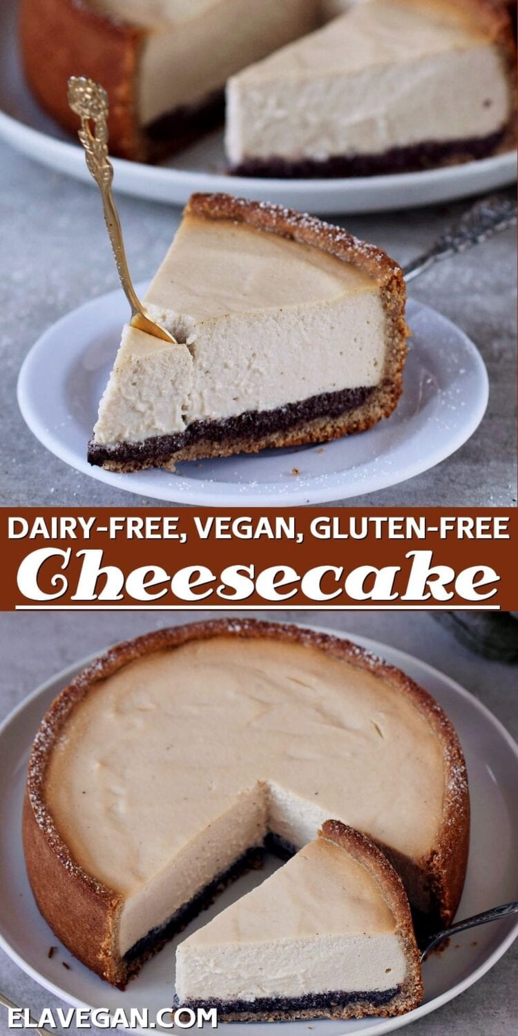 Pinterest Collage dairy-free vegan gluten-free cheesecake