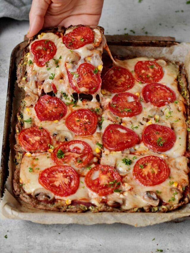 Keto Zucchini Pizza Crust (Low-Carb)