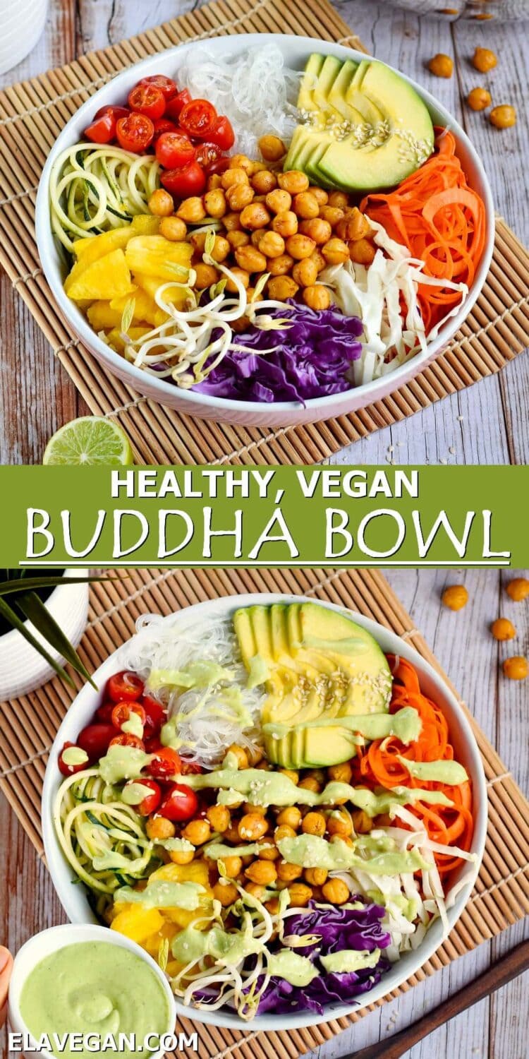 Pinterest collage healthy vegan Buddha Bowl