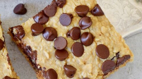 a few oatmeal bars chocolate chip bars from above