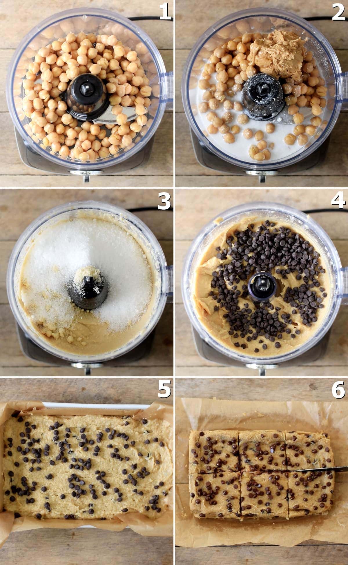 6 step-by-step photos how to make blondie batter