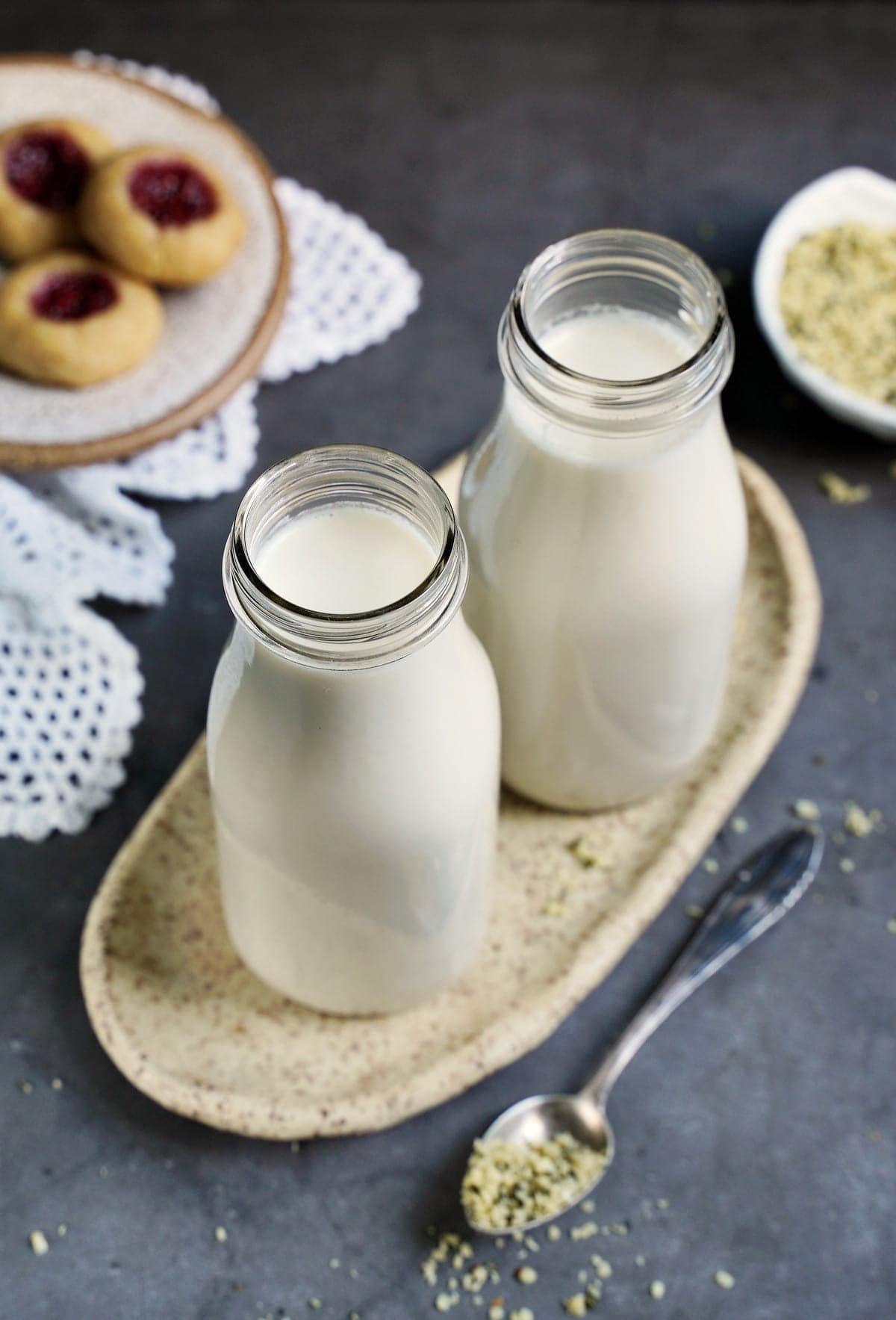 2 bottles of dairy-free milk