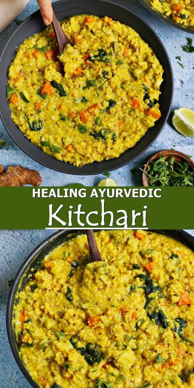 Pinterest collage healing Ayurvedic Kitchari