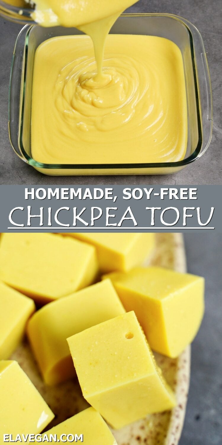 Pinterest Collage homemade, soy-free chickpea tofu