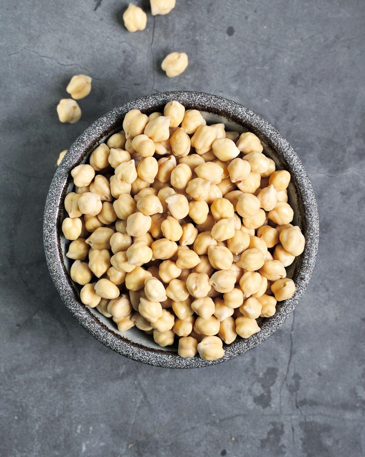 soaked chickpeas in a bowl