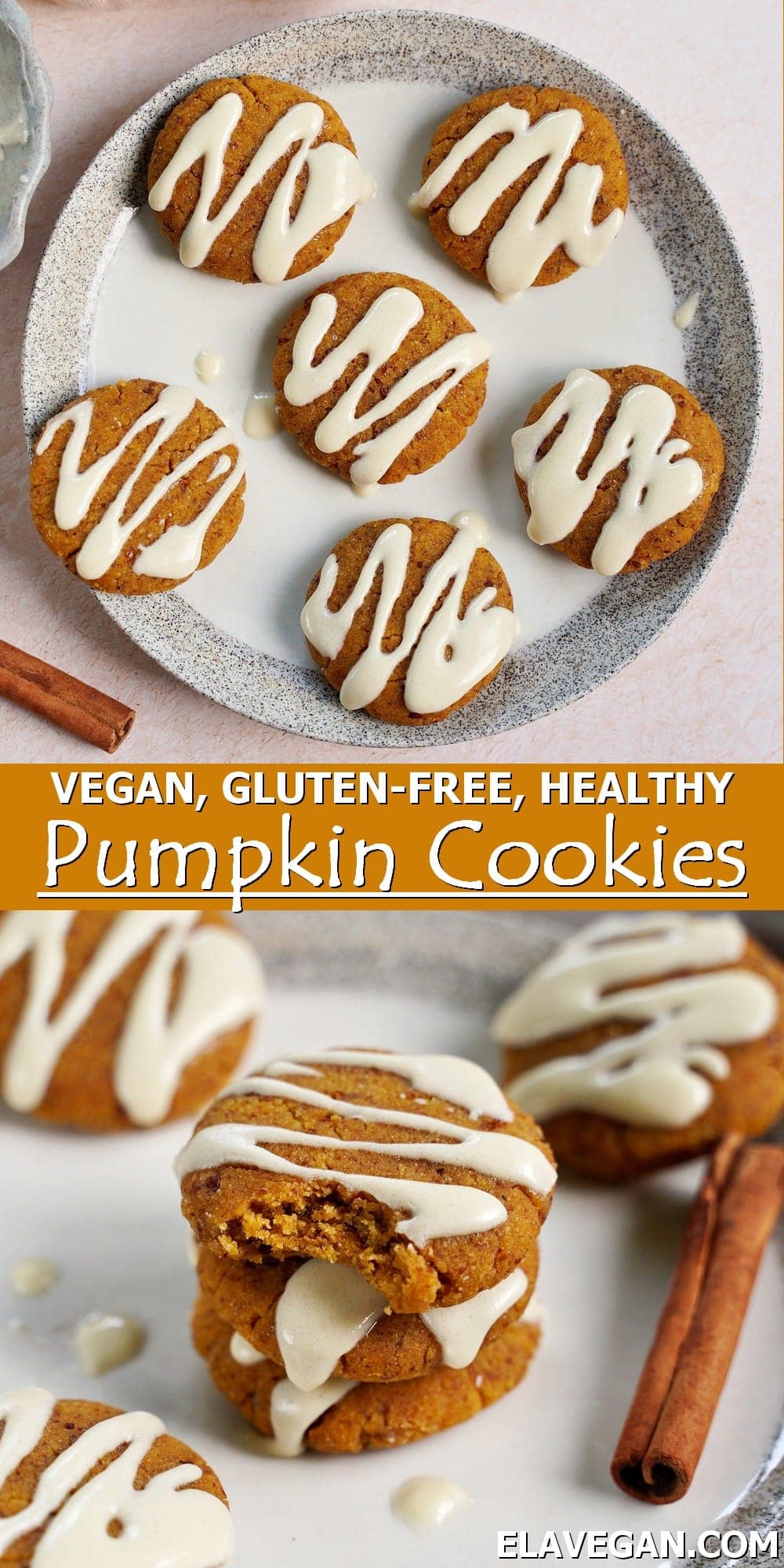 Pinterest Collage vegan gluten-free healthy pumpkin cookies