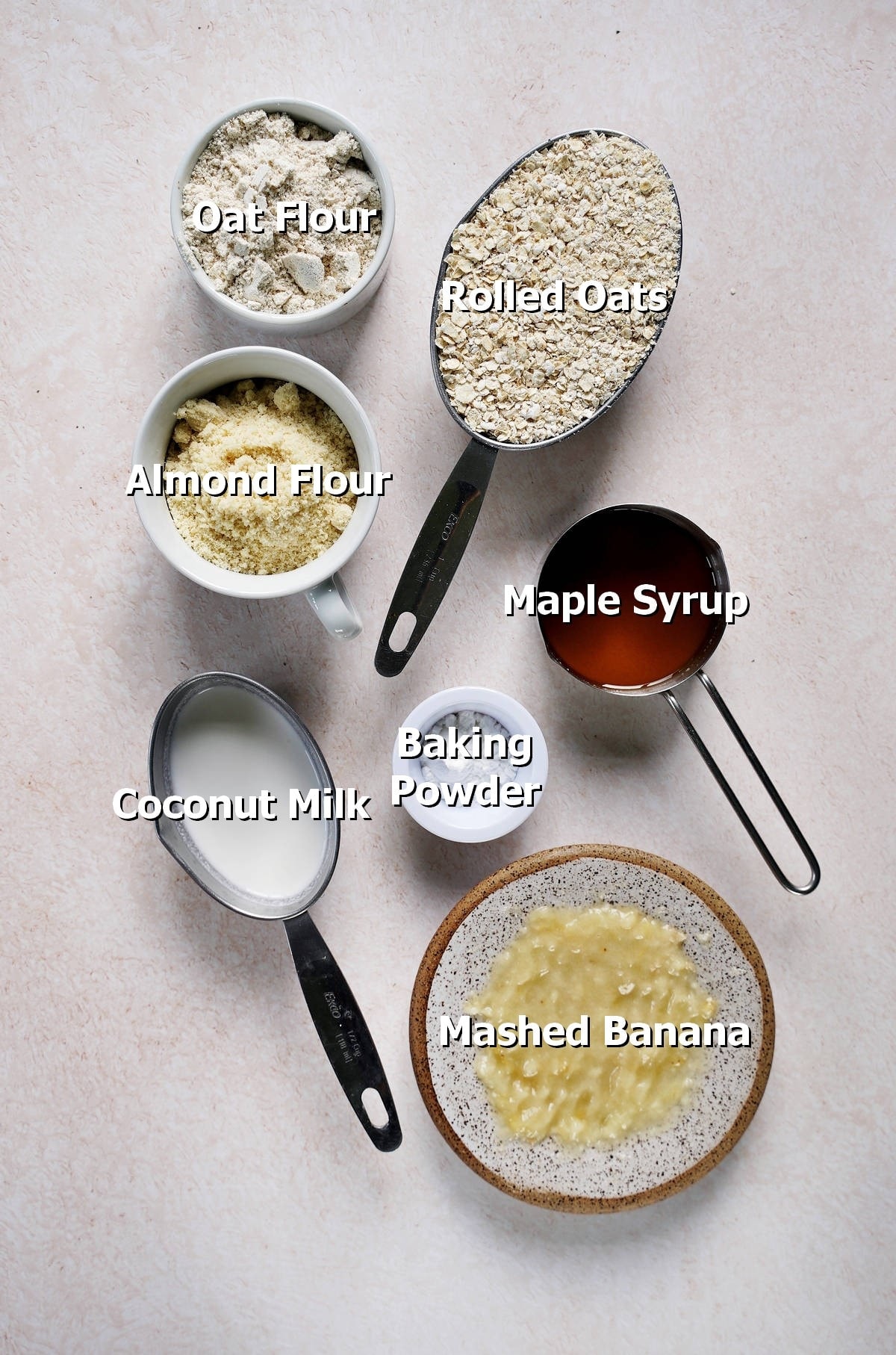ingredients for dough and streusel