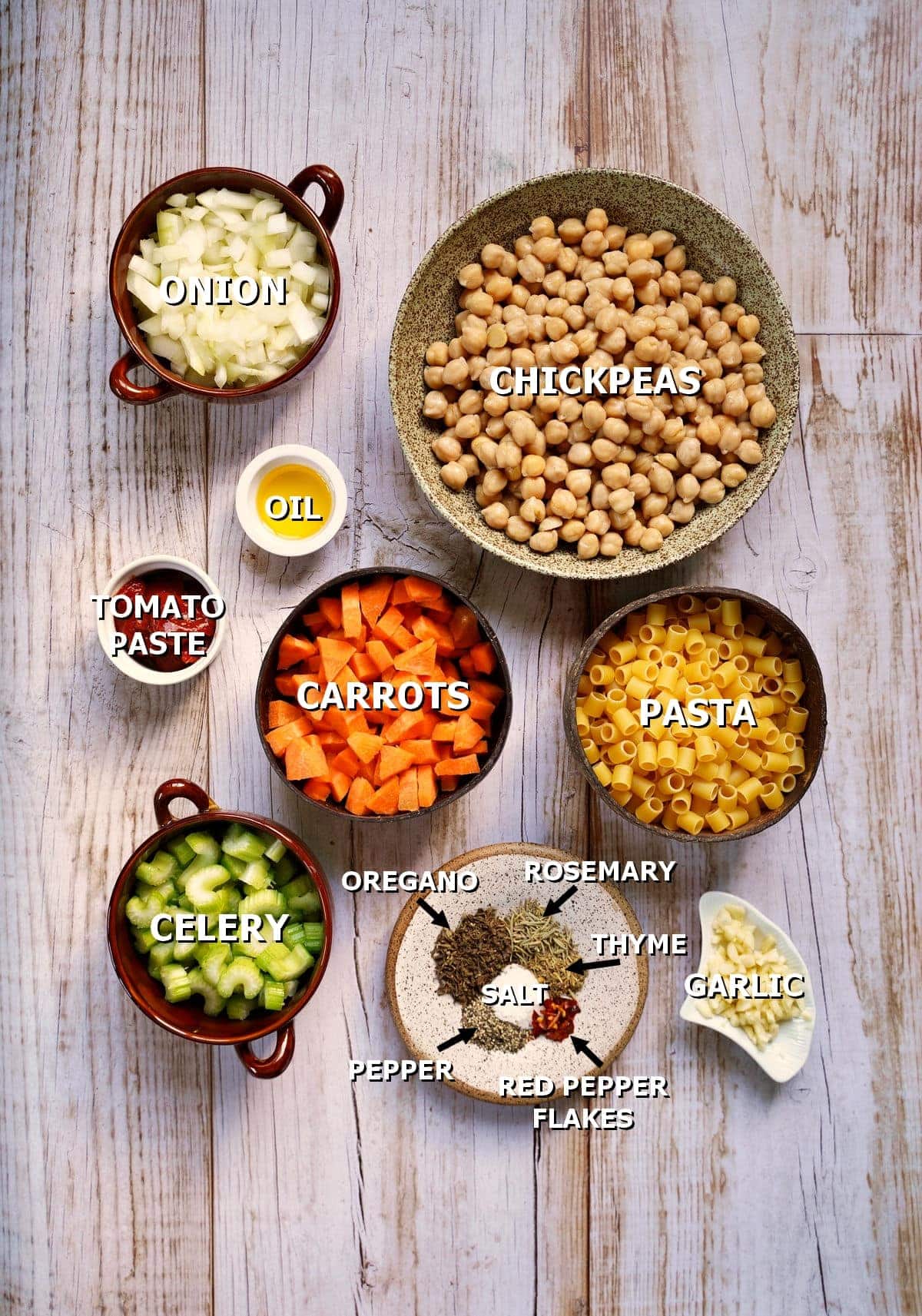 ingredients for chickpea stew