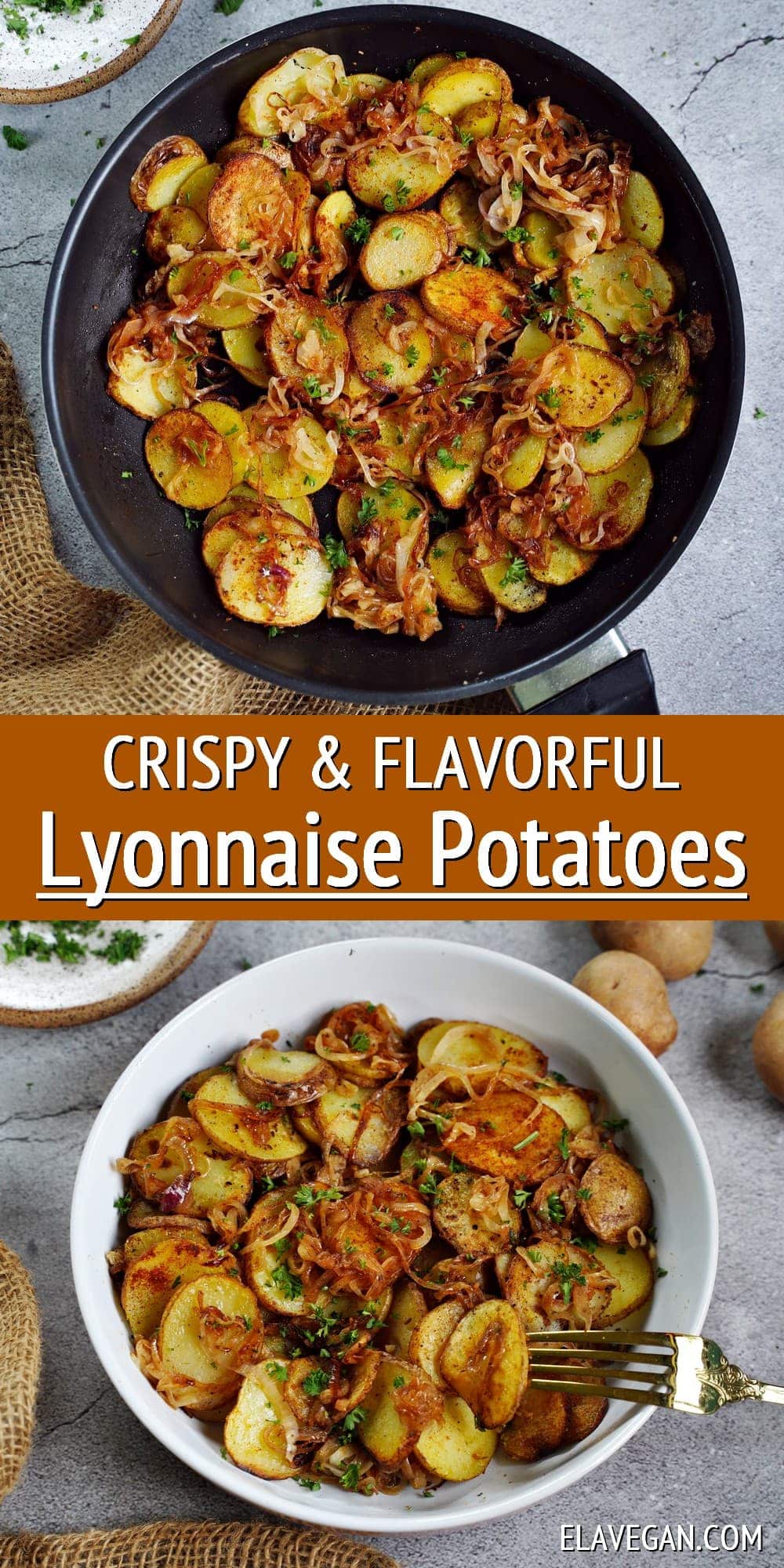 Pinterest Collage crispy flavorful Lyonnaise Potatoes
