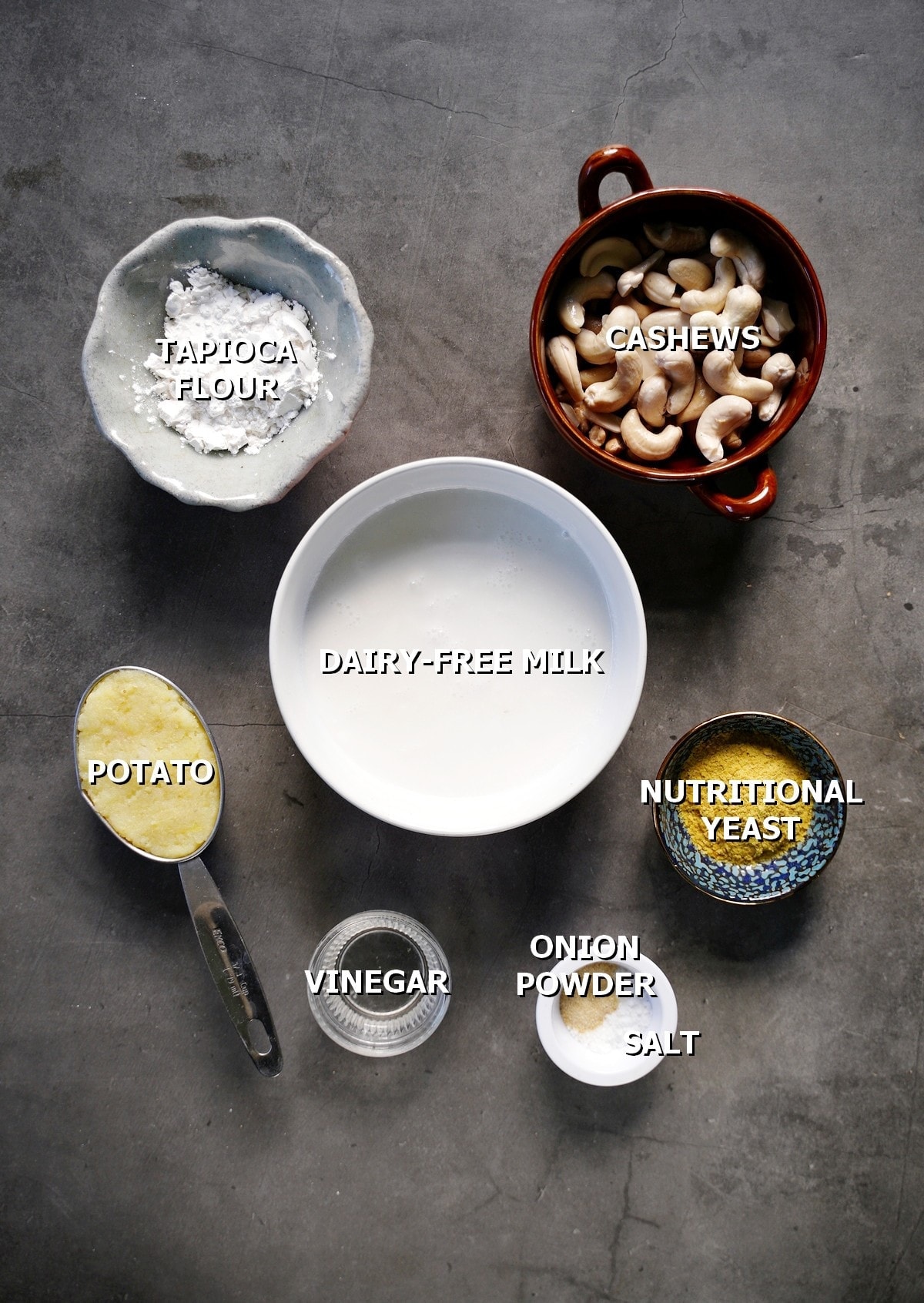 ingredients for dairy-free mozzarella