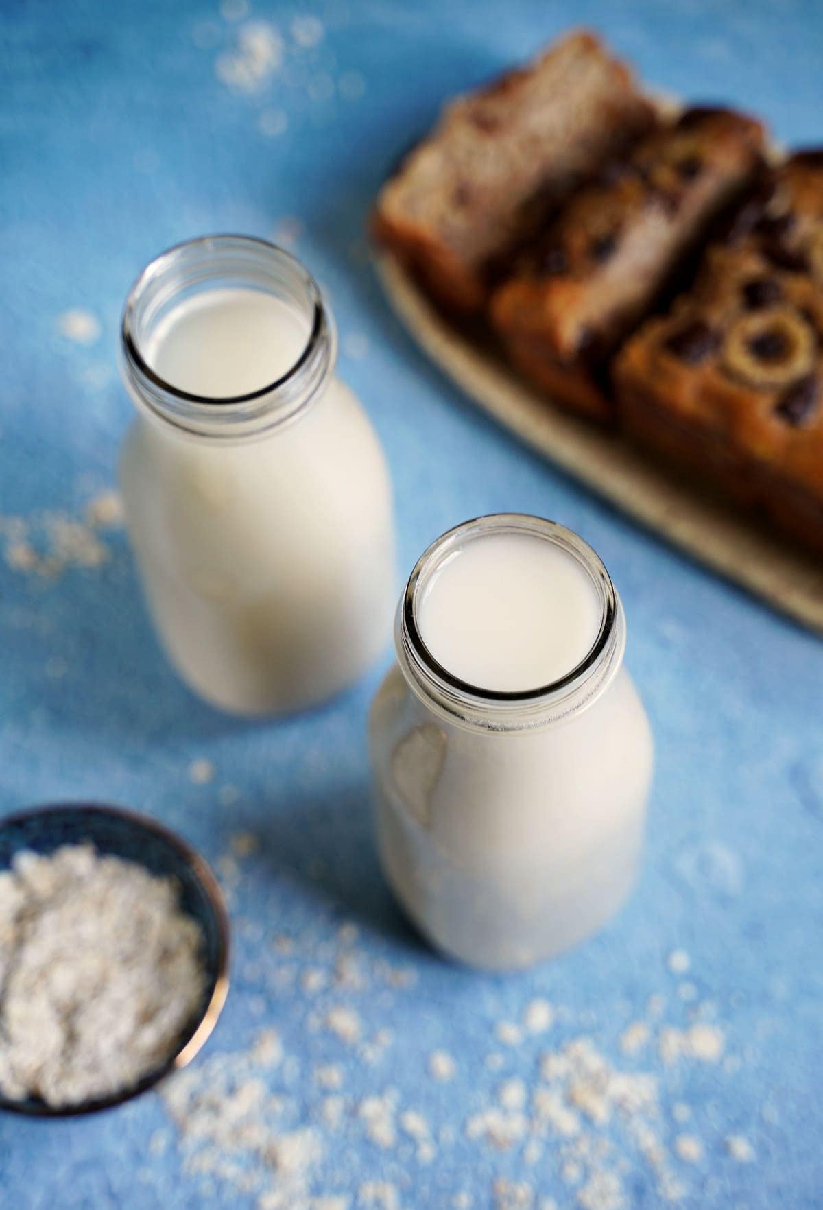 top shot of 2 jars of dairy-free mylk