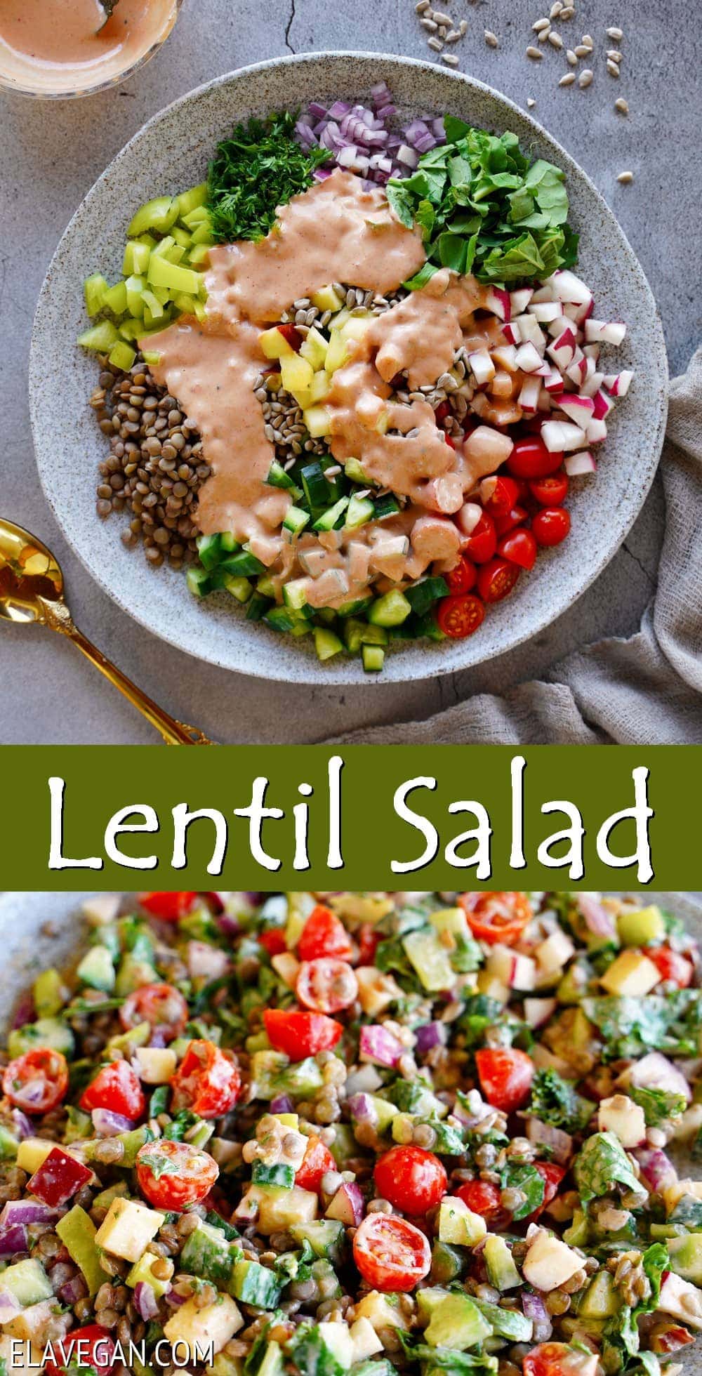 Pinterest Collage Lentil Salad