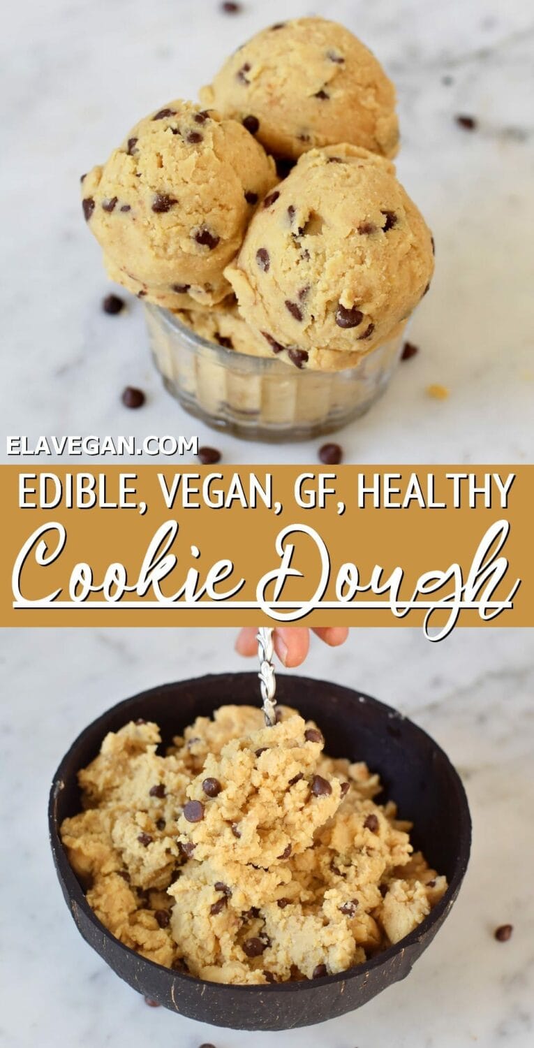 Pinterest Collage edible vegan gf healthy cookie dough