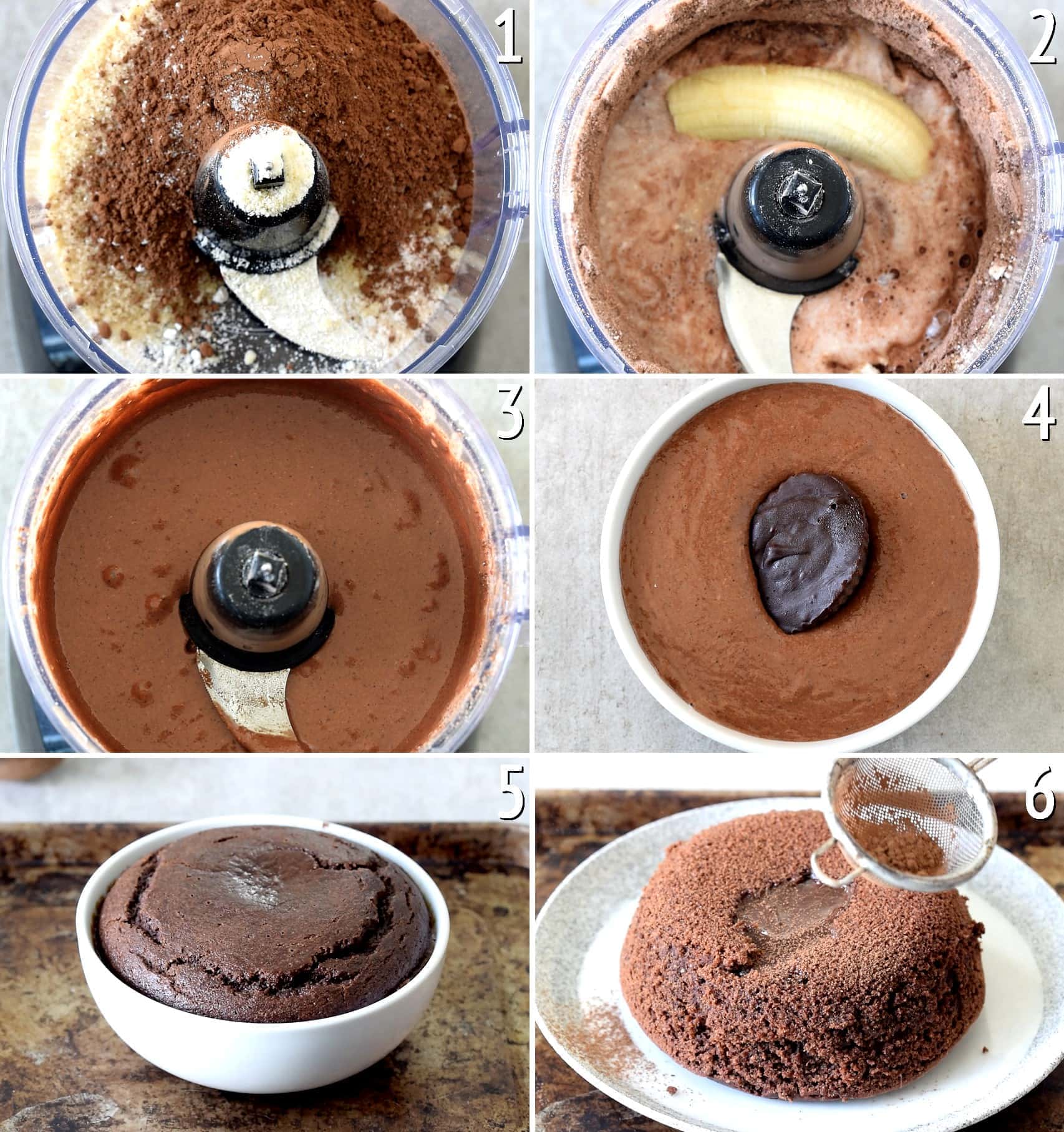 how to make molten chocolate cake in 6 steps