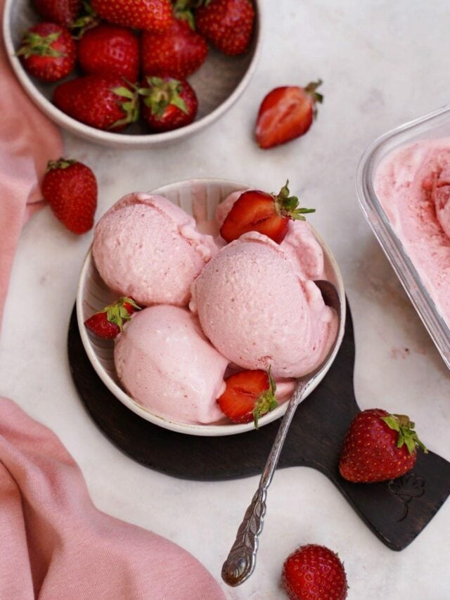 Vegan Strawberry Ice Cream (Dairy-Free)