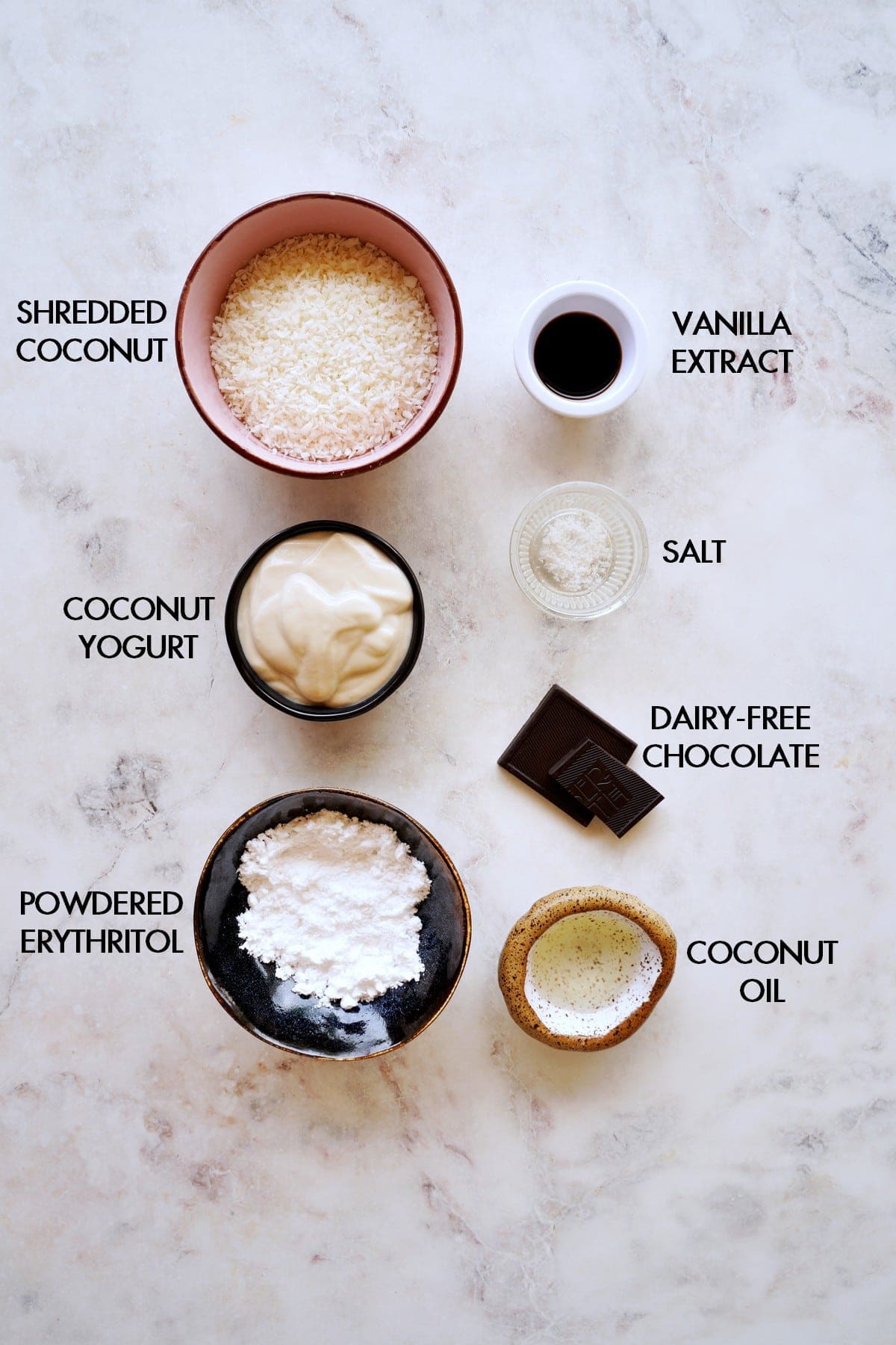 ingredients for coconut bars