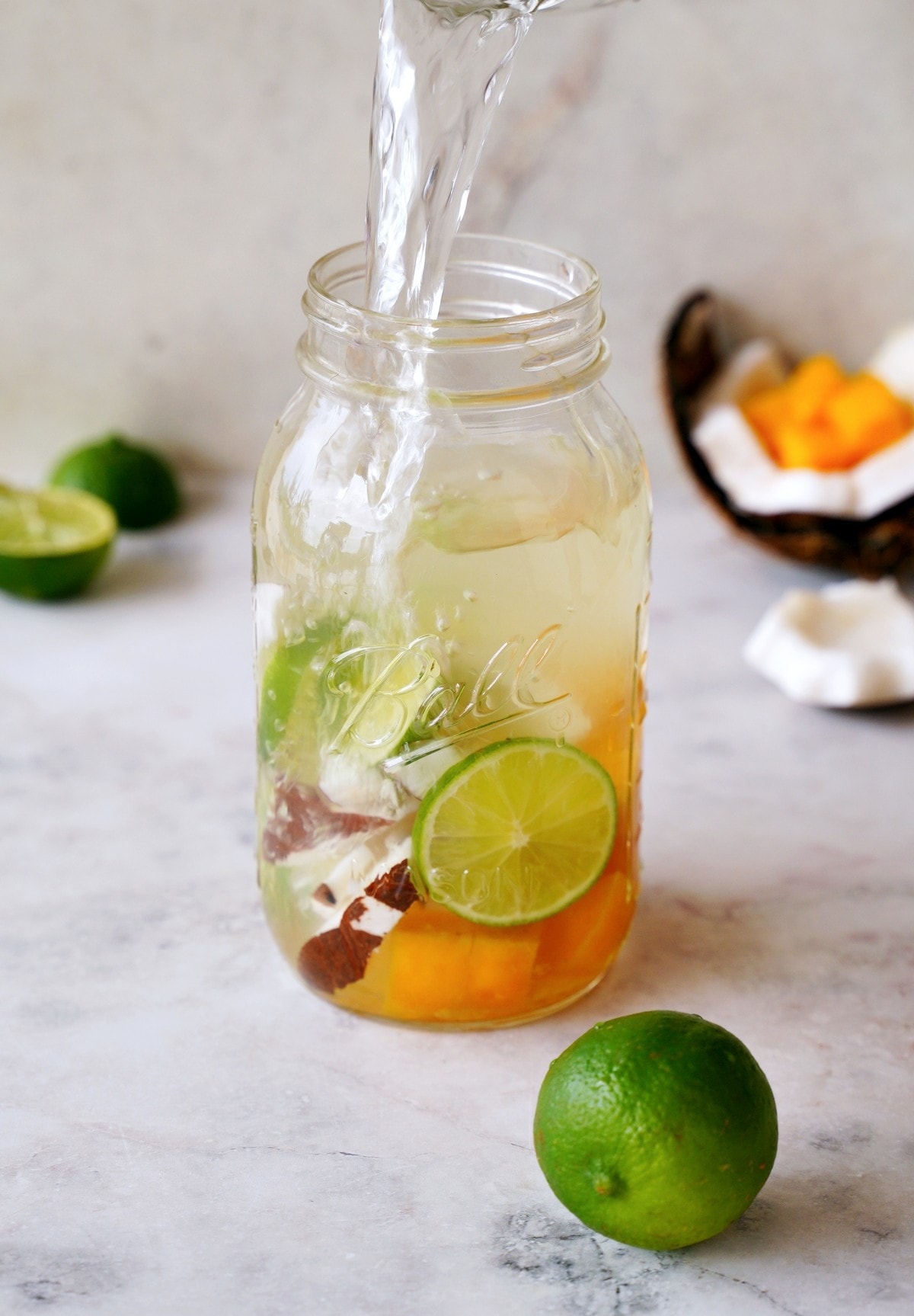 mango coconut lime water