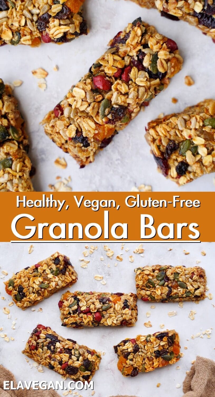 Pinterest Collage healthy vegan gluten-free granola bars