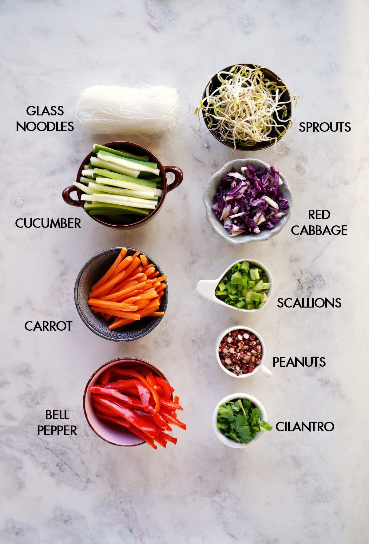 ingredients glass noodle salad