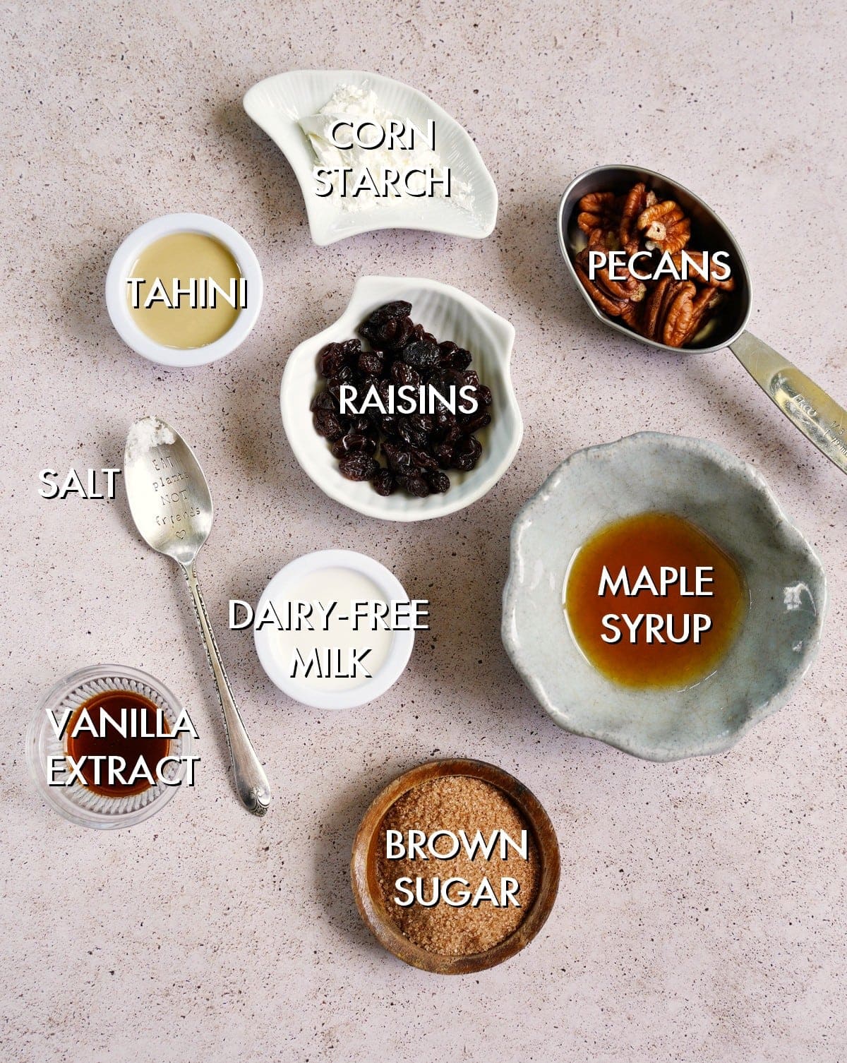 filling ingredients with labels