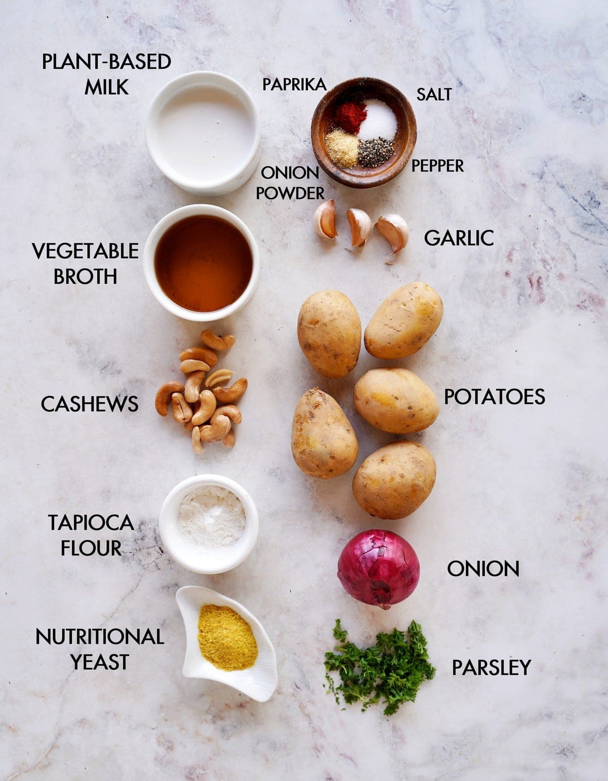 ingredients shot in Simple and Delicious Vegan