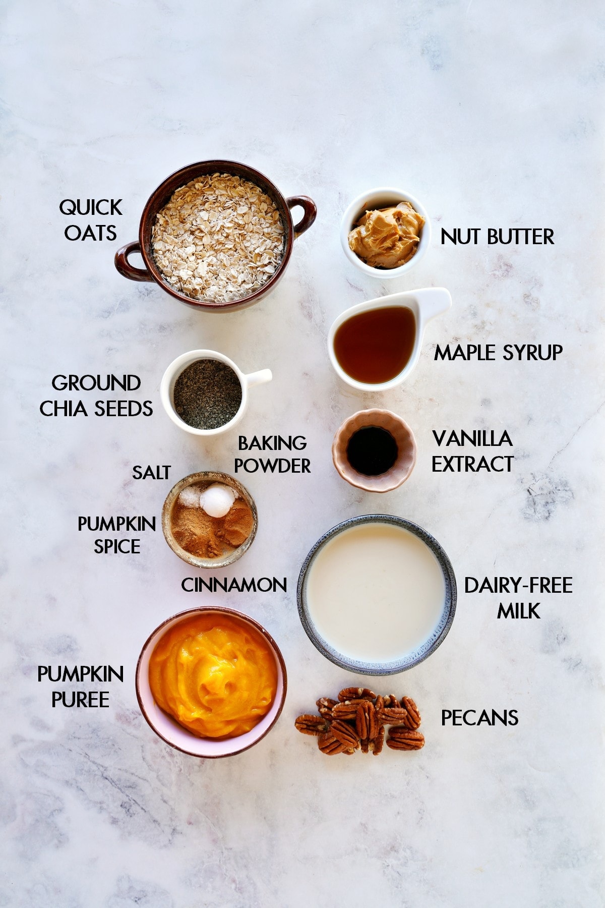 ingredients for baked oats