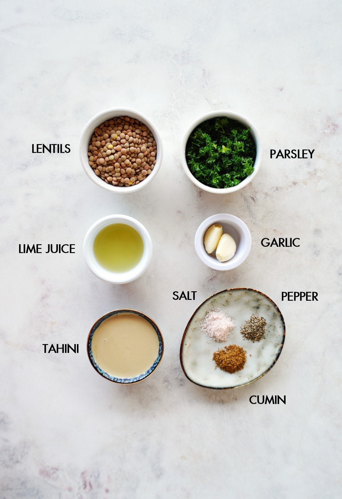 ingredients for creamy dip