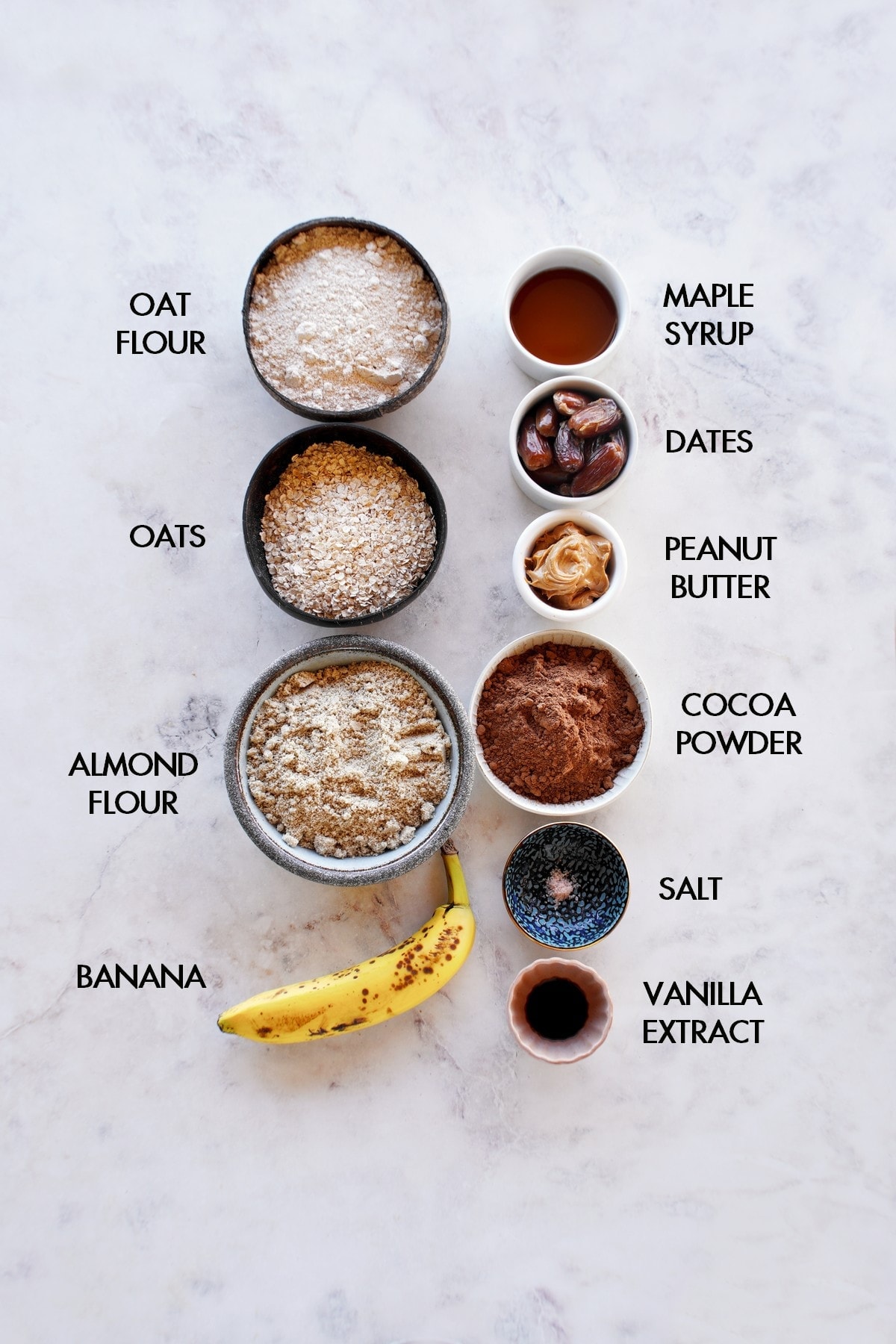 ingredients for oatmeal chocolate bars