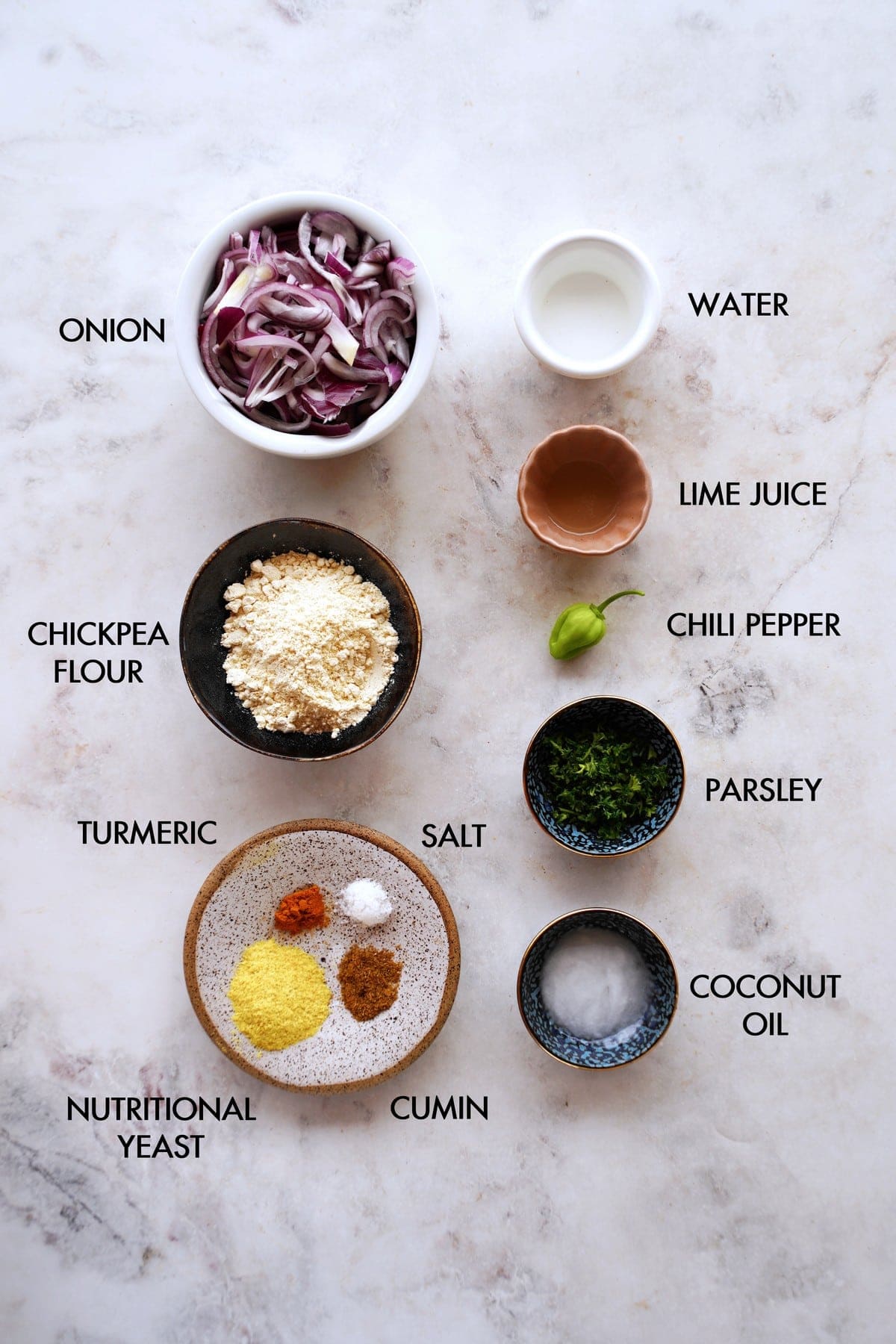 ingredients for onion bhaji