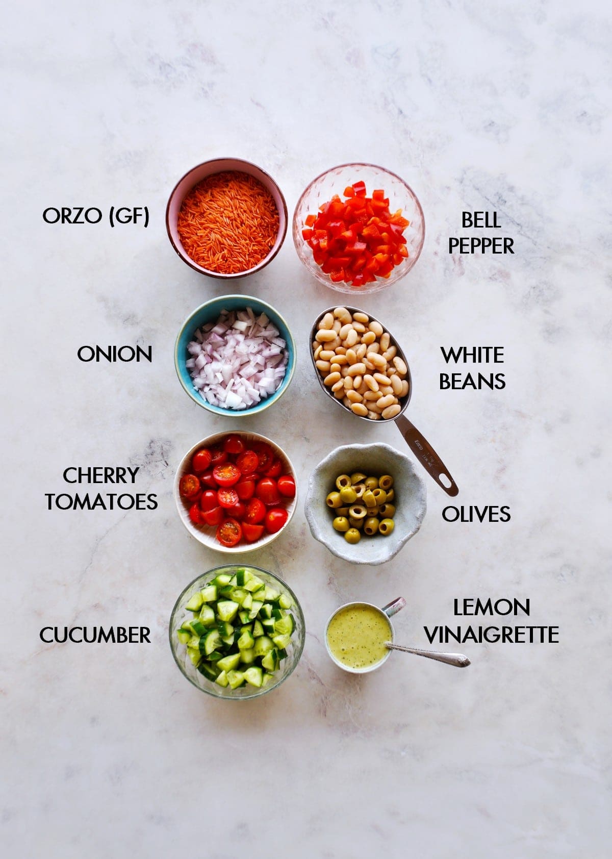 ingredients for orzo salad