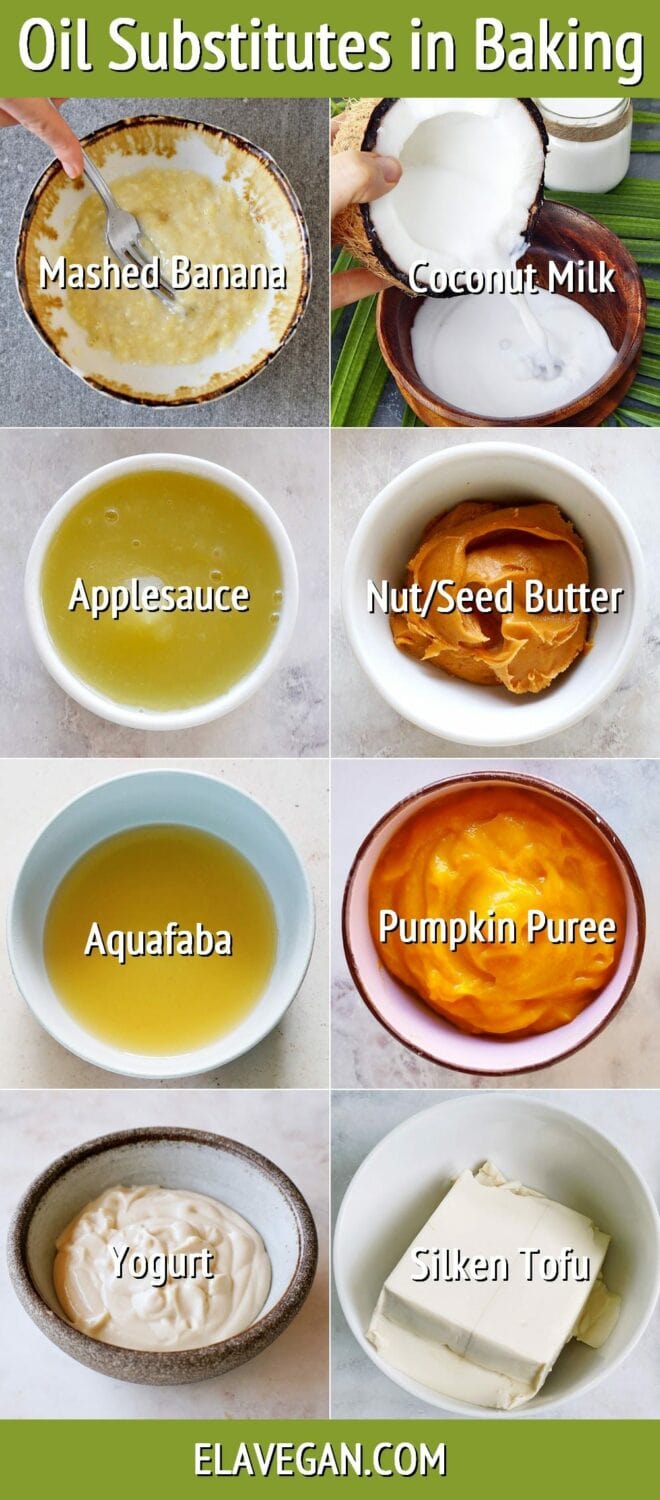 Oil substitutes in baking
