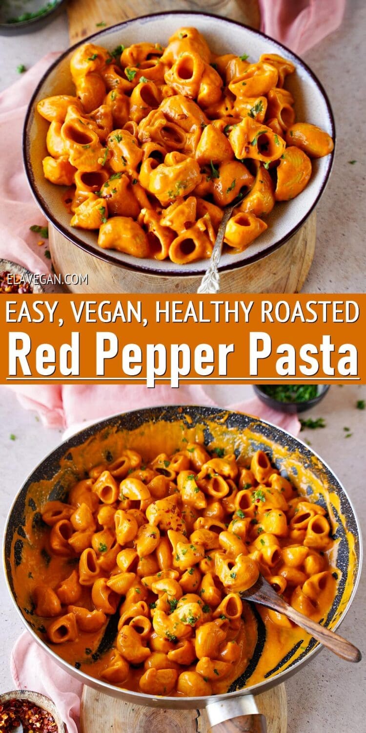 Pinterest Collage Roasted Red Pepper Pasta