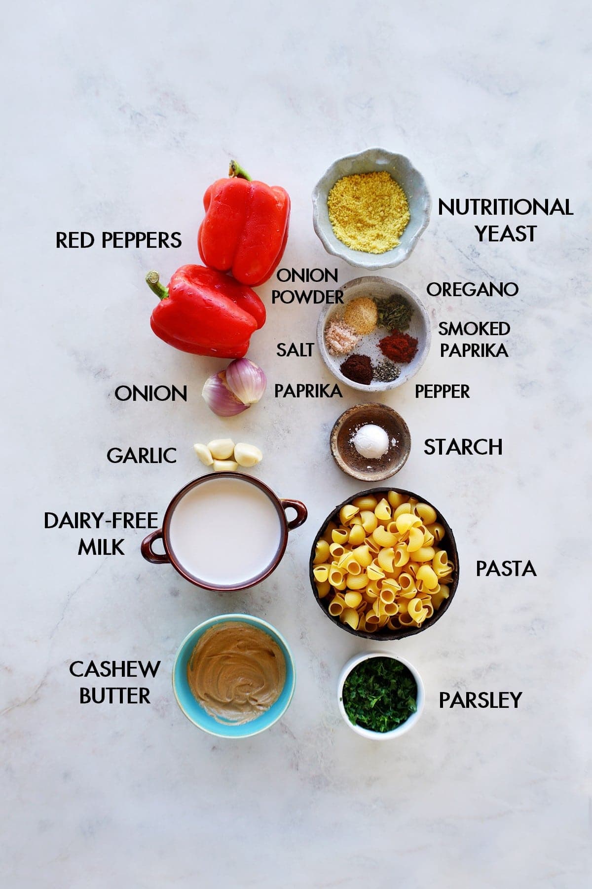 ingredients for red pasta sauce