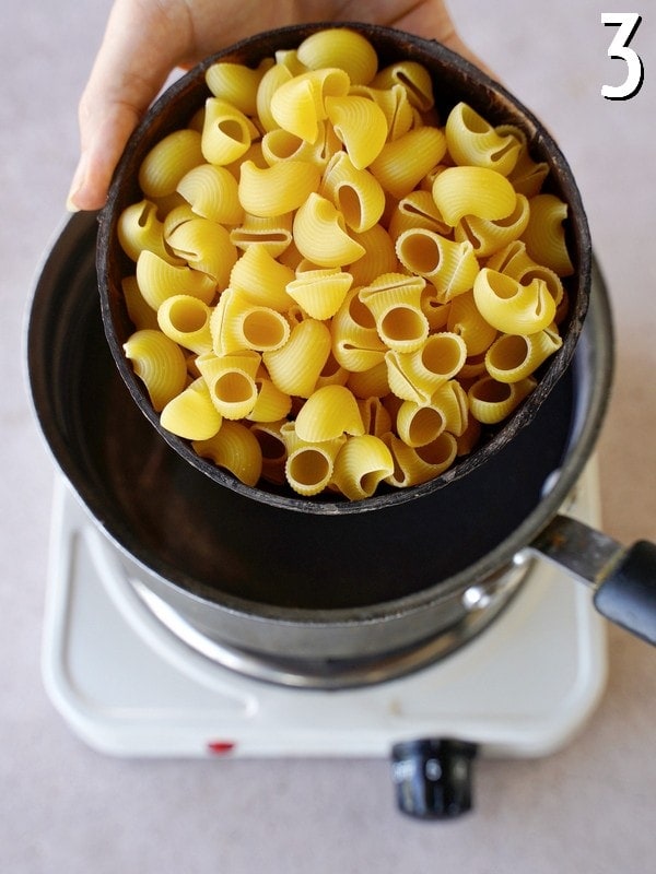 pasta in bowl before cooking