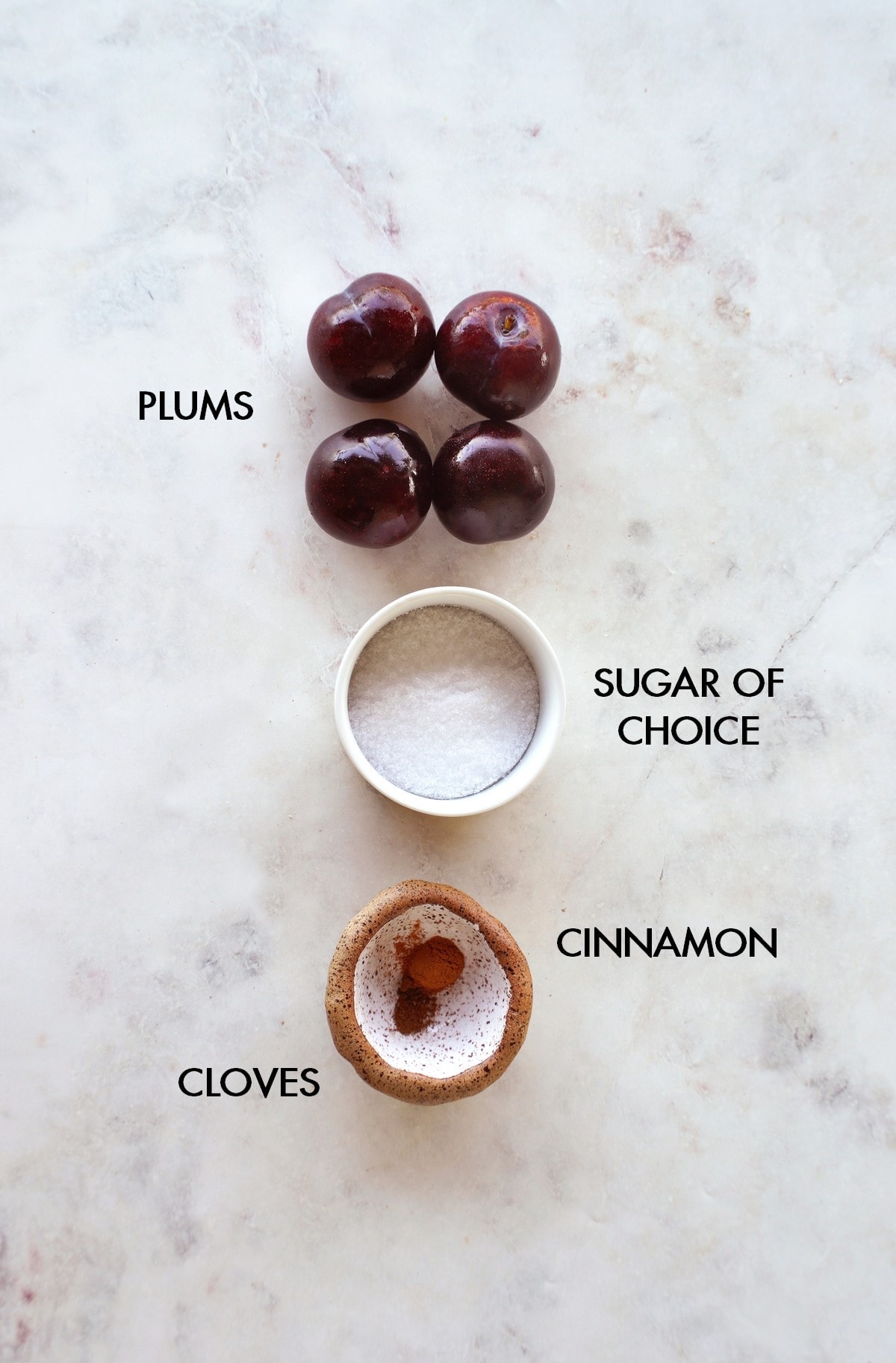 ingredients plum jam