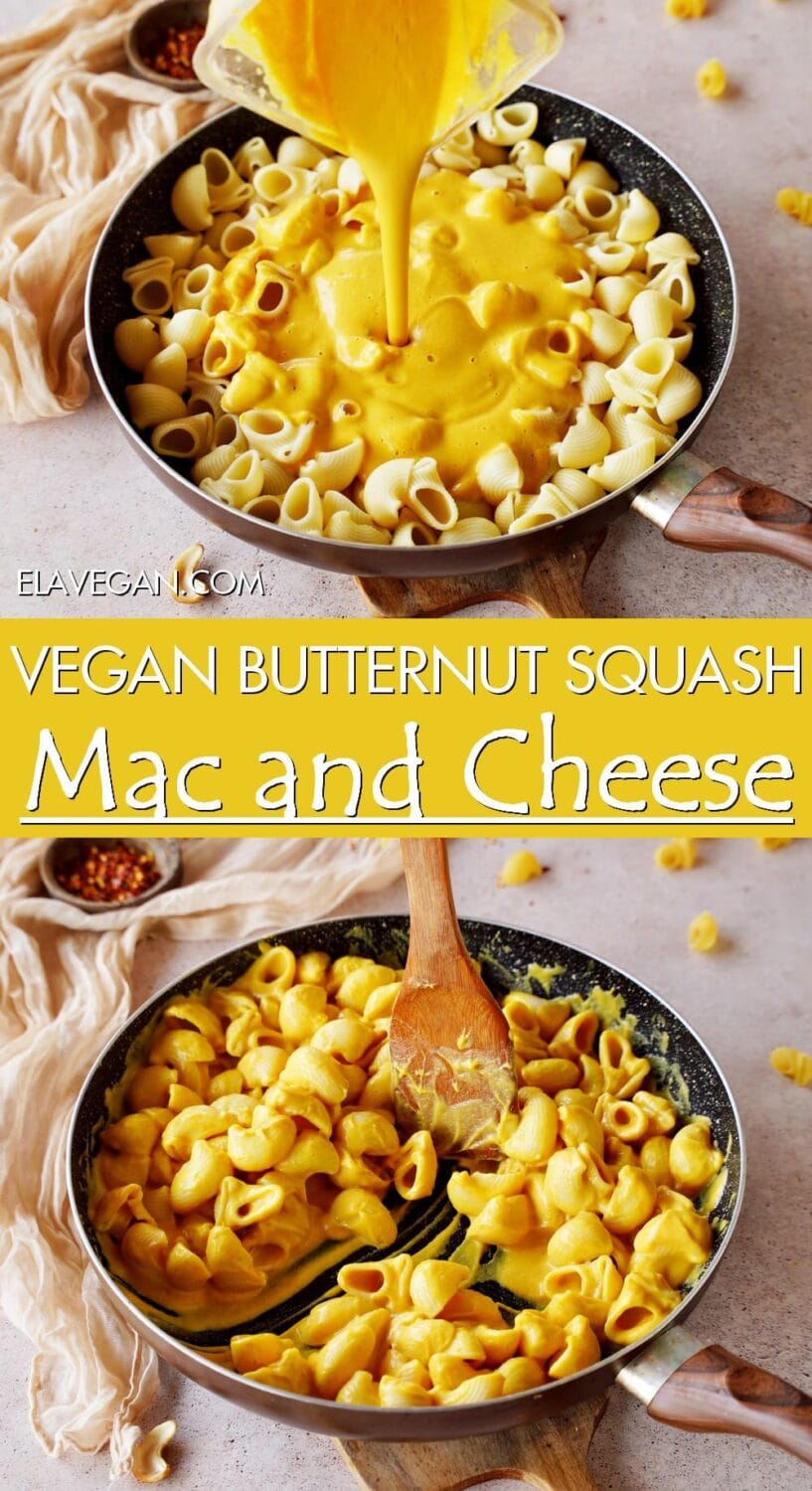 Pinterest Collage vegan butternut squash mac and cheese
