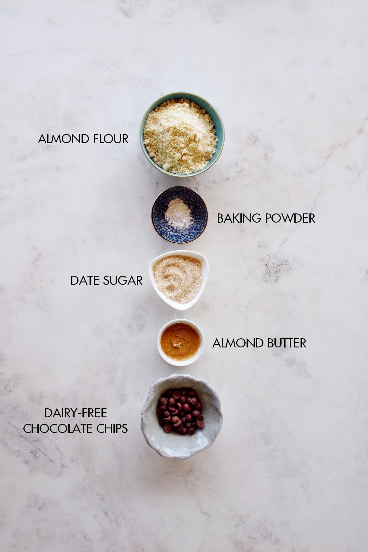 ingredients for almond flour cookies