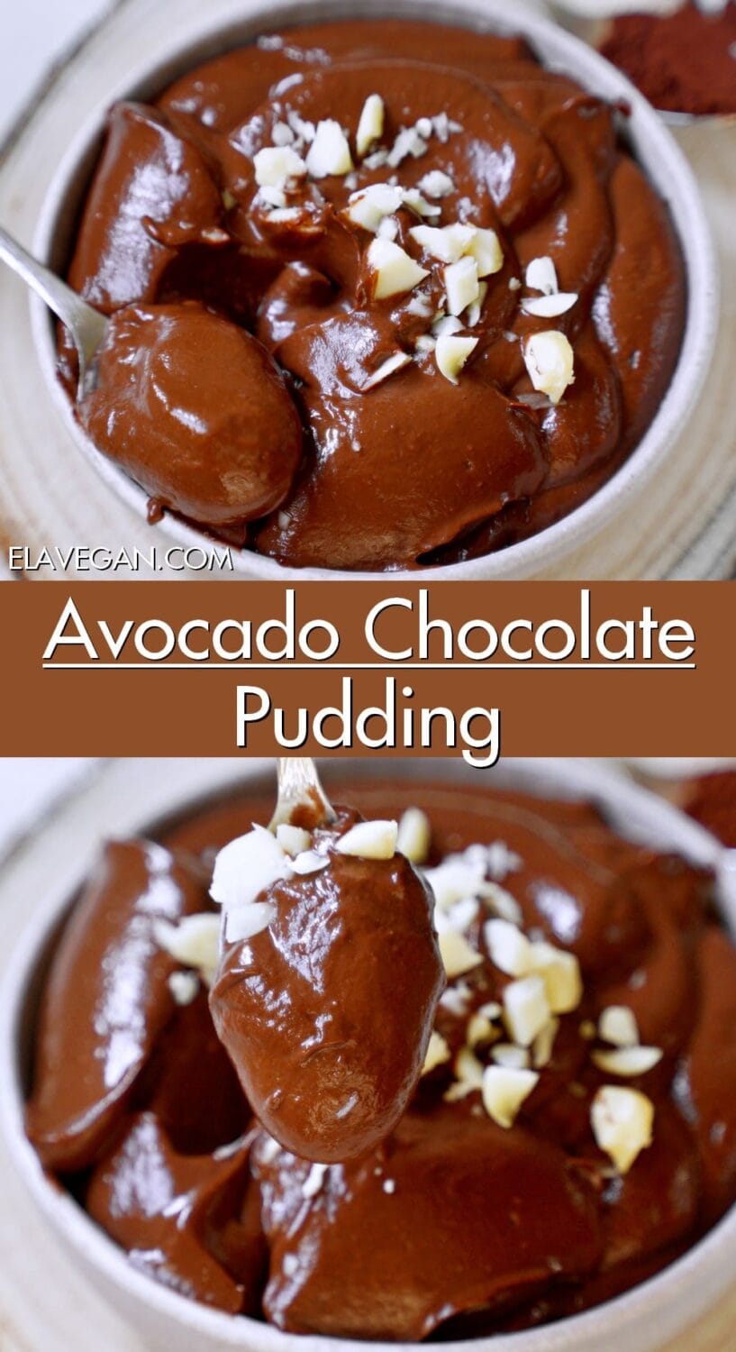 Pinterest Collage avocado chocolate pudding