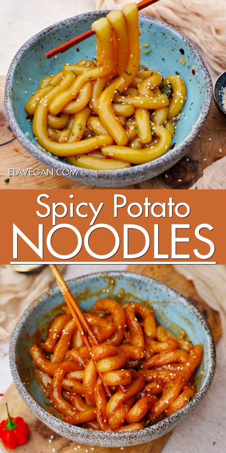 Pinterest Collage spicy potato noodles