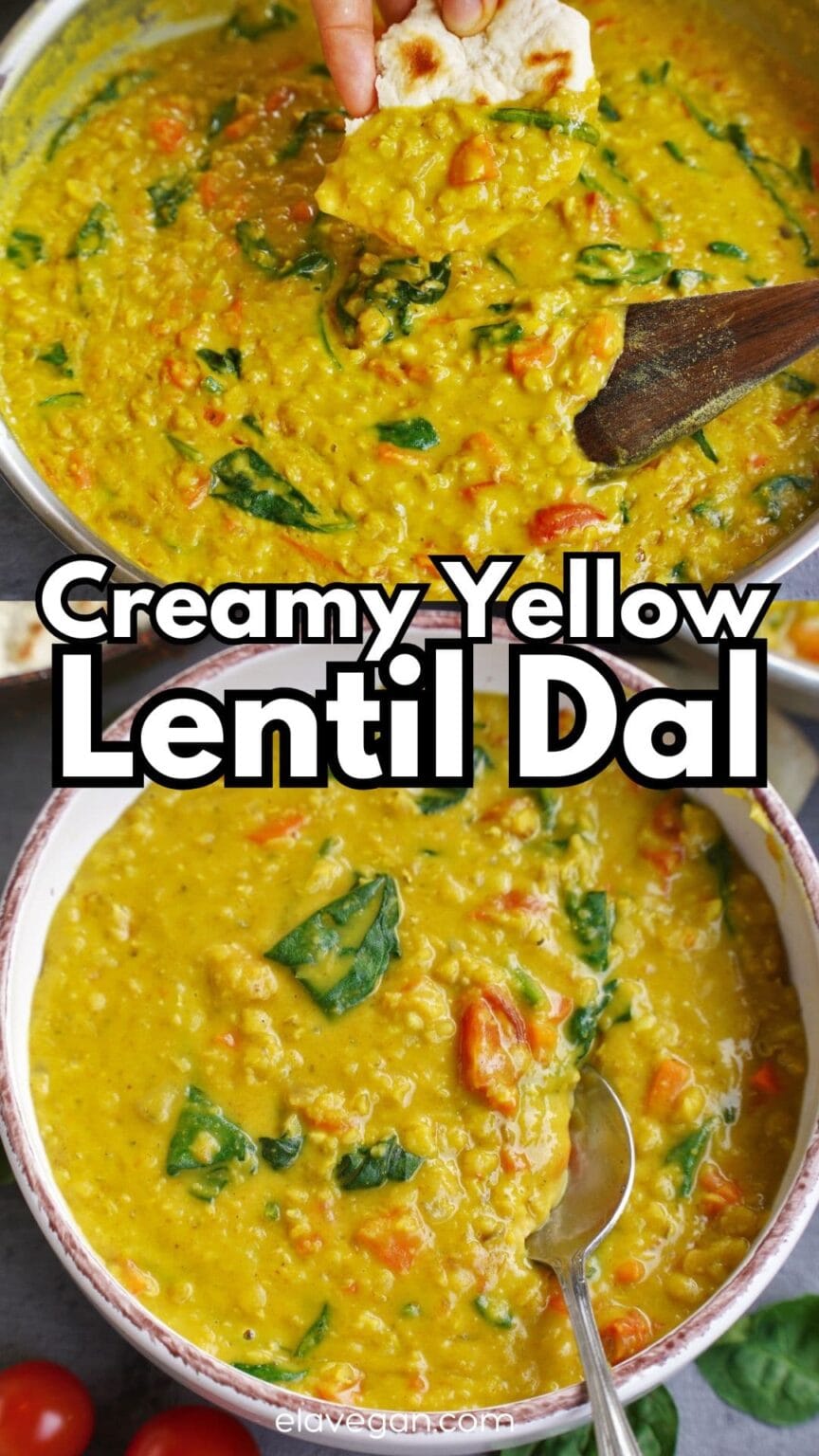 Yellow Lentil Dal (One-Pot) - Elavegan