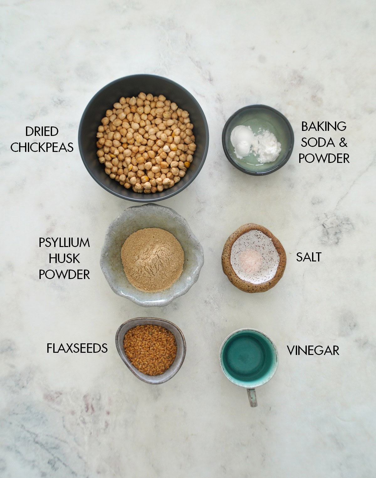 ingredients chickpea bread