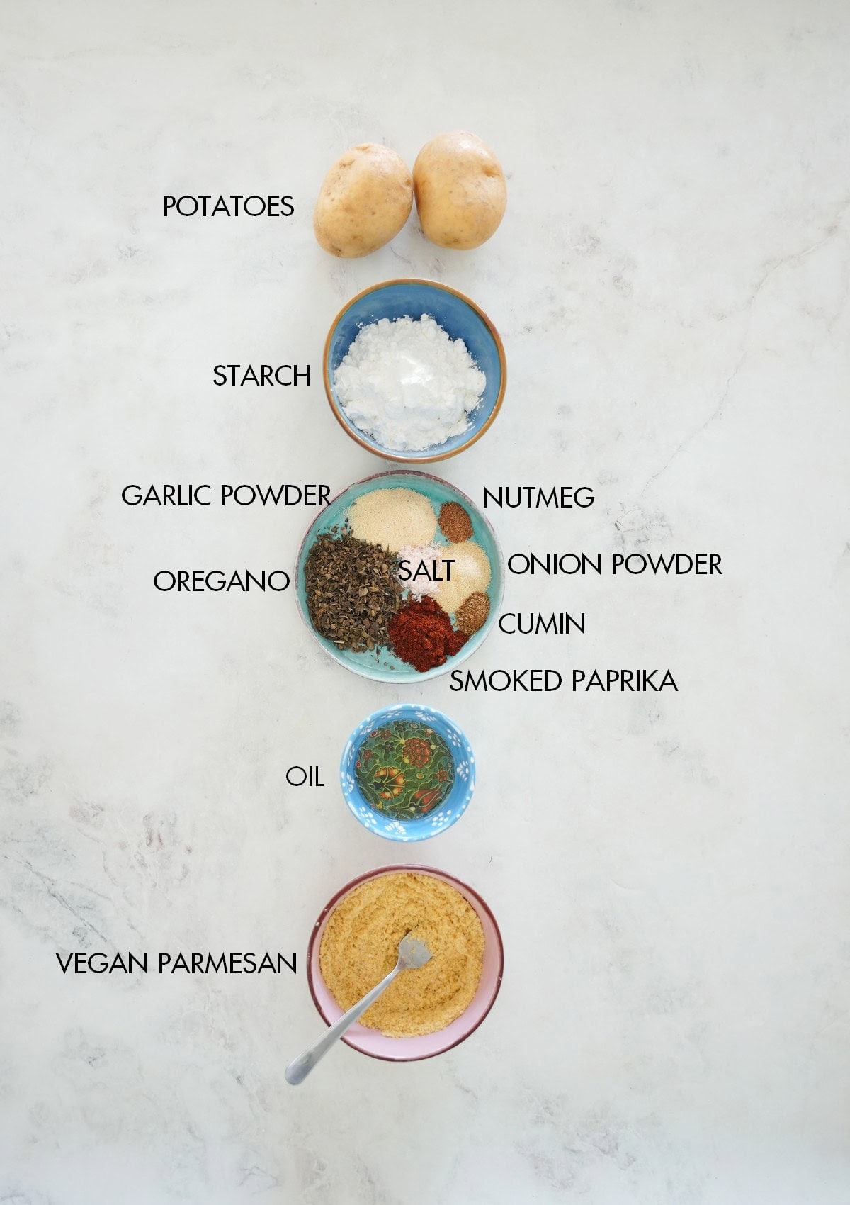 ingredients for potato balls
