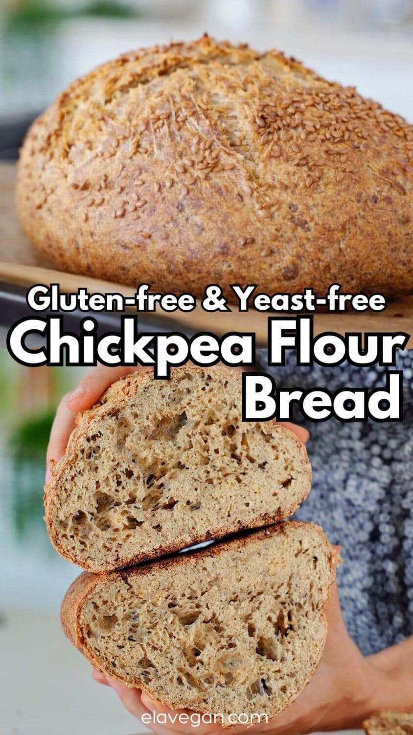 Pinterest Collage gluten-free and yeast-free chickpea flour bread